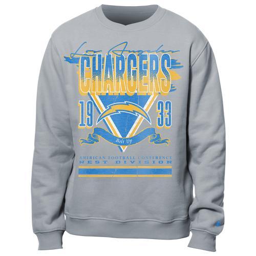 New Era Mens New Era Chargers Crew Sweatshirt - Mens Grey/Multi Product Image