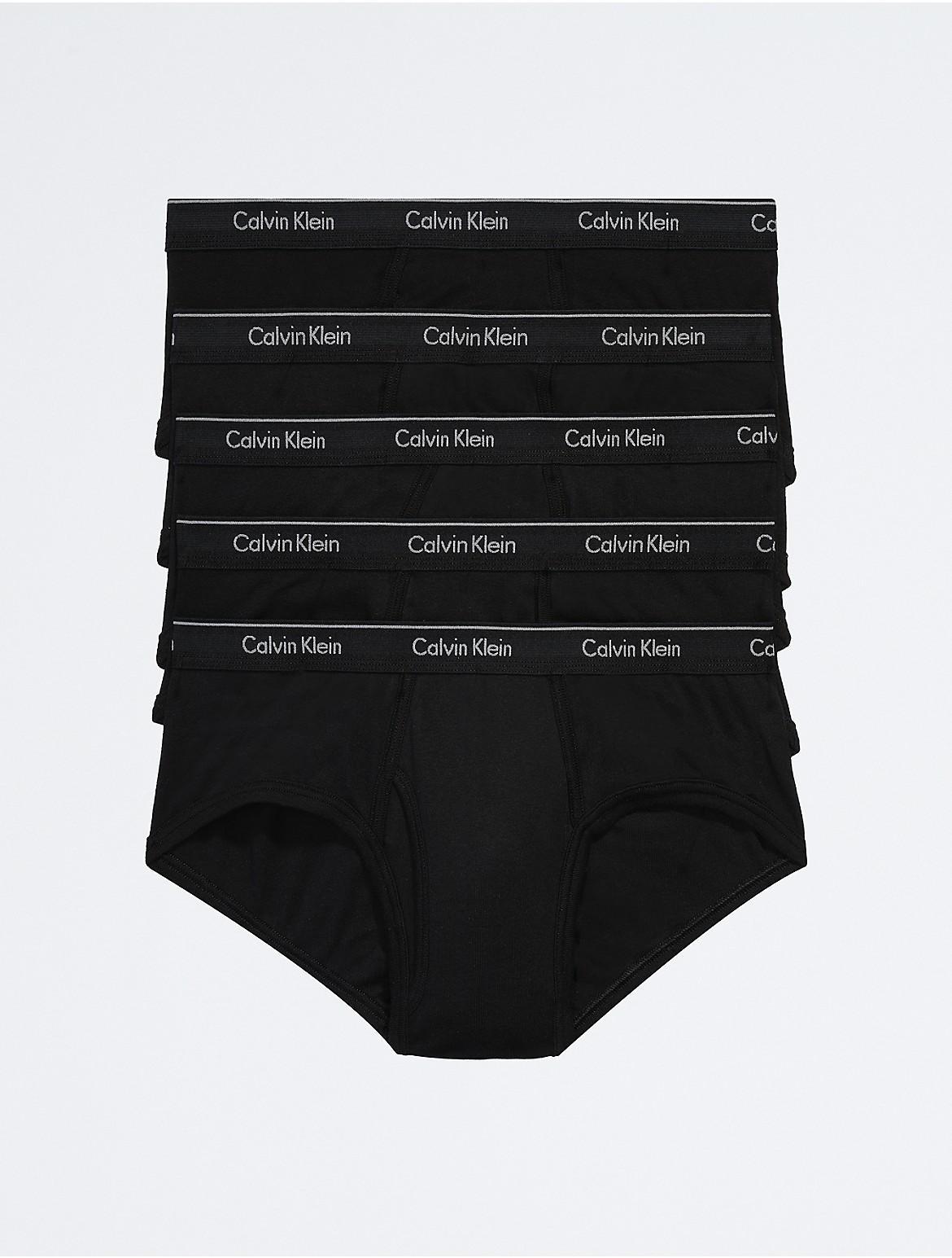 Calvin Klein Mens Cotton Classics 5-Pack Hip Brief - Black - XS Product Image