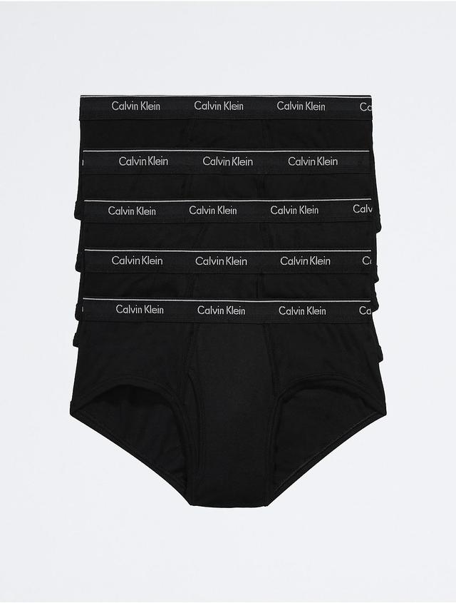 Calvin Klein Men's Cotton Classics 5-Pack Hip Brief - Black - XS Product Image