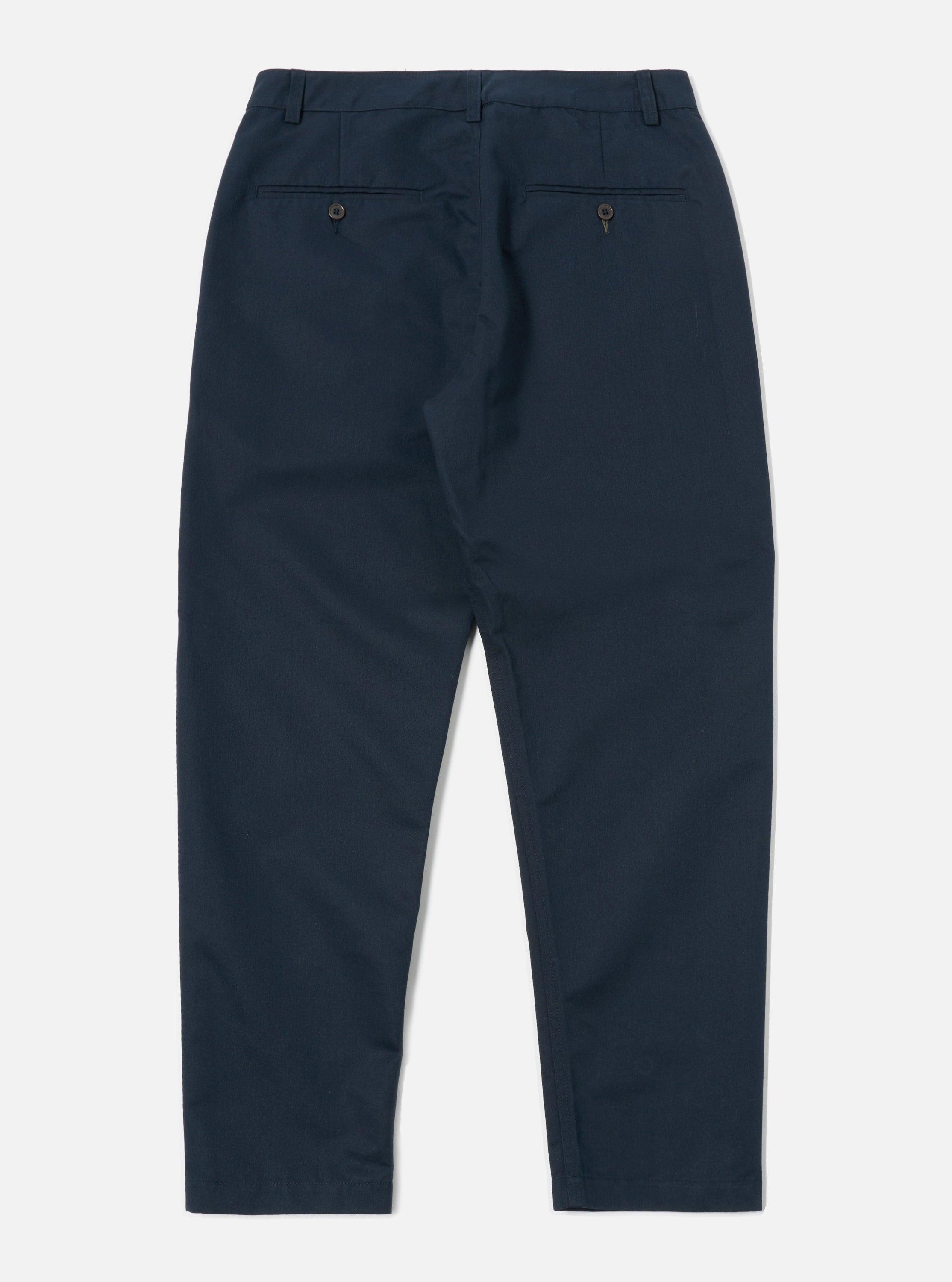 Universal Works Military Chino in Navy Brushed Polytech Product Image