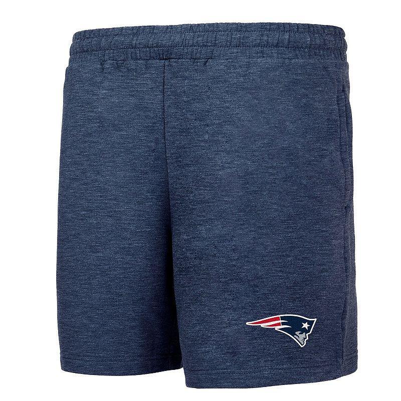 Mens Concepts Sport New England Patriots Powerplay Tri-Blend Fleece Shorts Blue Product Image