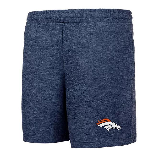 Mens Concepts Sport Denver Broncos Powerplay Tri-Blend Fleece Shorts Blue Product Image