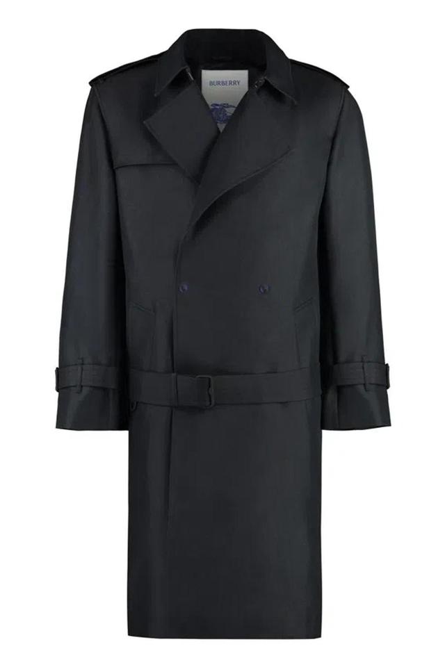 BURBERRY Classic Black Trench Coat For Men Product Image