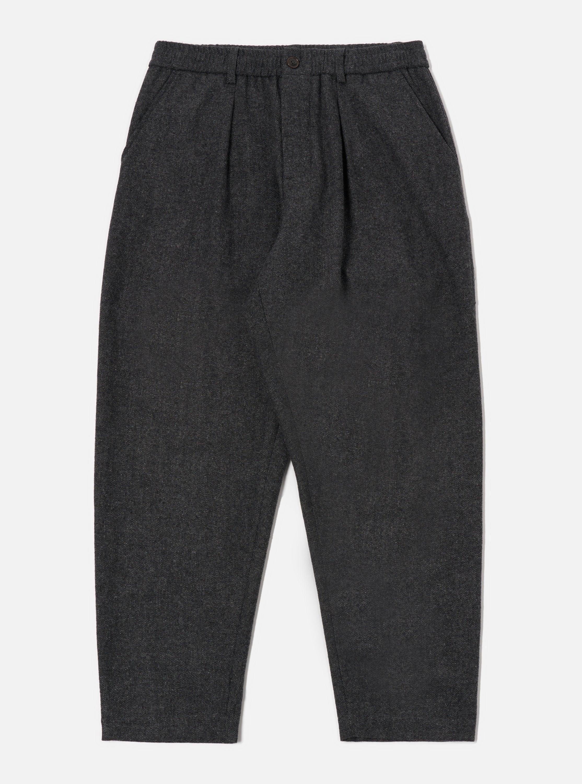 Universal Works Pleated Track Pant in Grey Anders Wool Upcycled Product Image