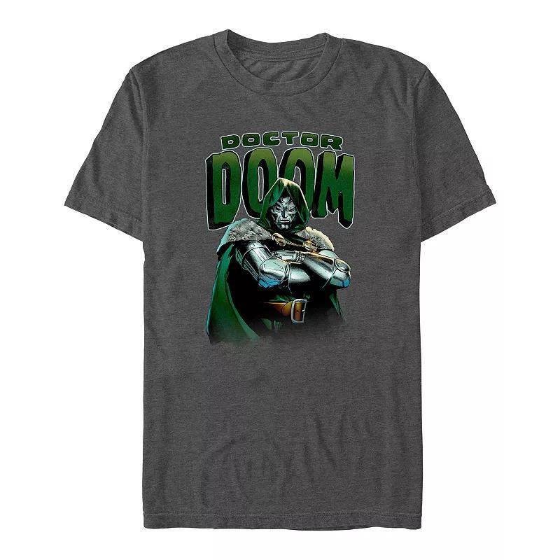 Big & Tall Marvel Fantastic Four Doctor Doom Portrait Graphic Tee, Mens Grey Heather Product Image