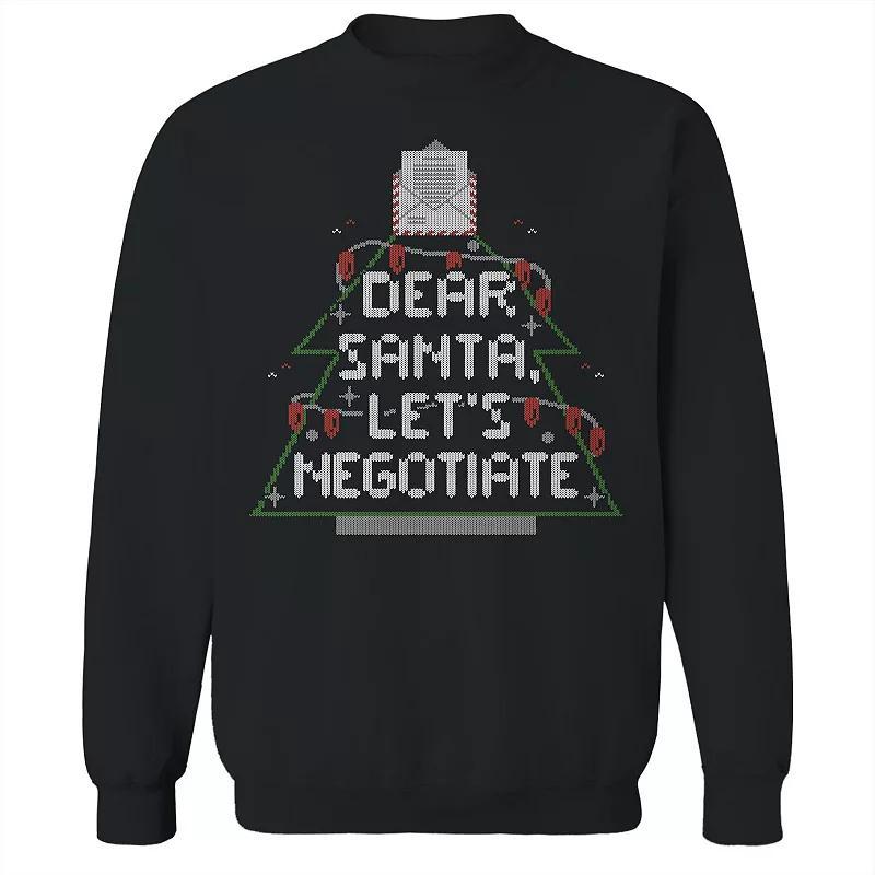 Mens Dear Santa Negotiate Christmas Sweater Graphic Sweatshirt Product Image