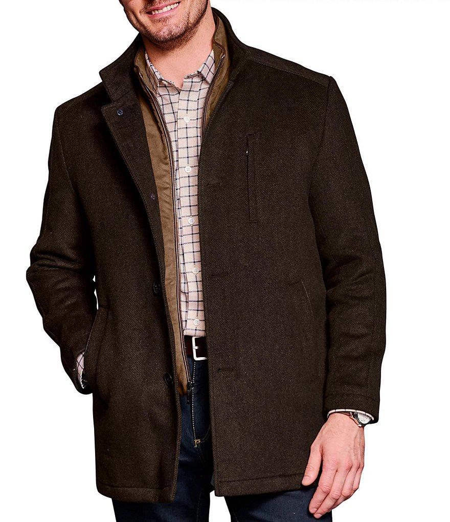 Johnston & Murphy Long Sleeve Upton Wool-Blend Car Coat Product Image