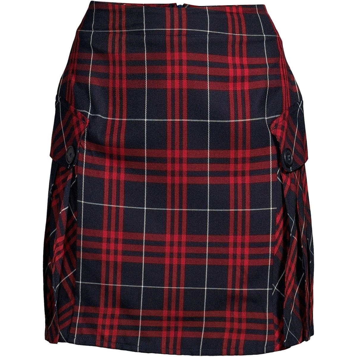 Lands End Womens Side Pleat Plaid Skort Above the Knee Product Image