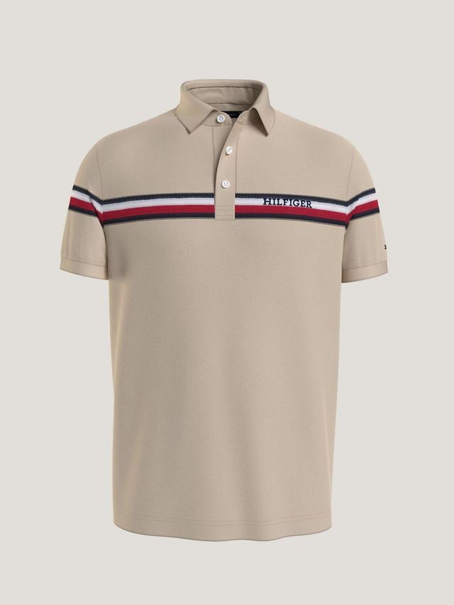 Tommy Hilfiger Men's Regular Fit Monotype Stripe Polo Product Image