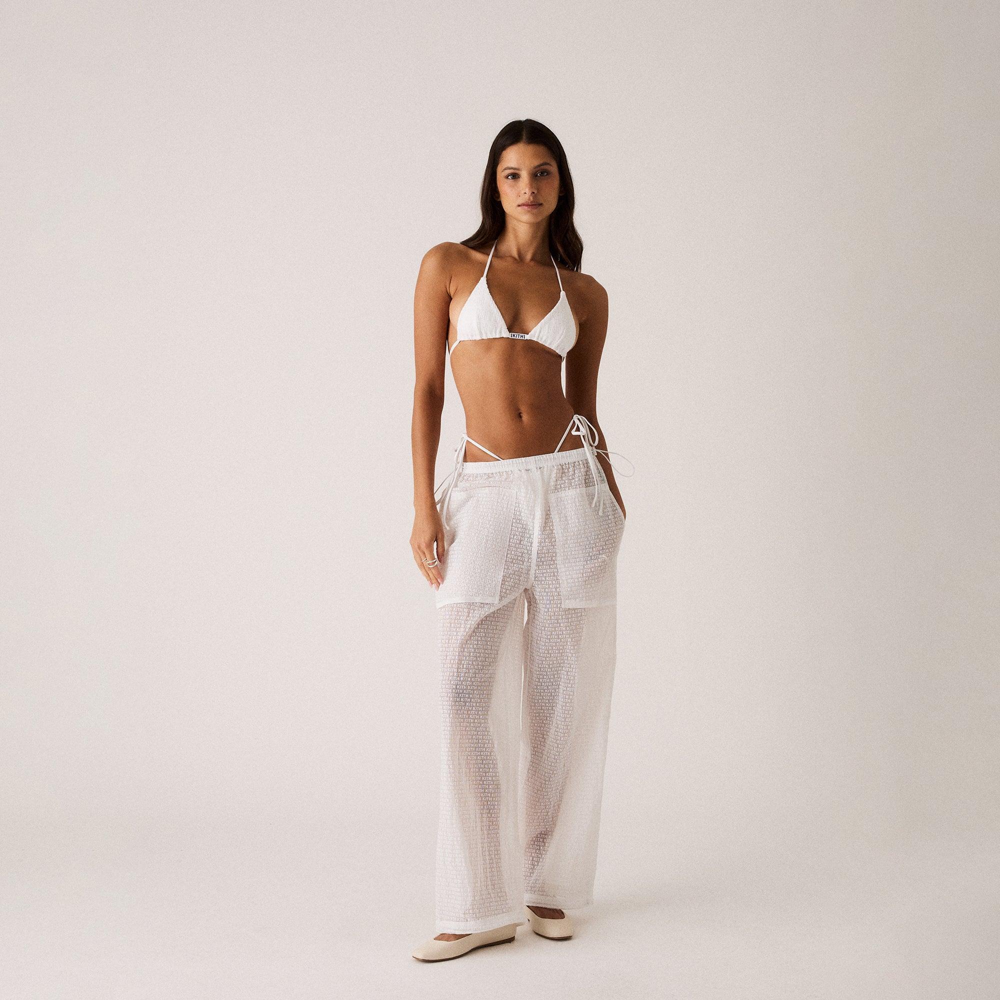 Kith Women Kavi Sheer Monogram Pant - White Female Product Image