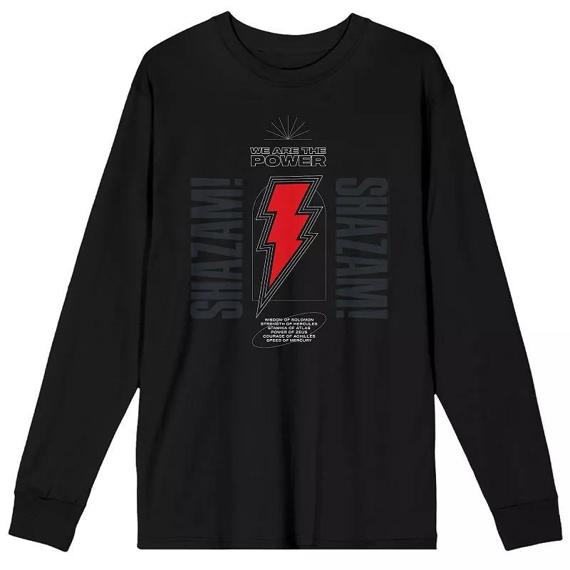 Mens Shazam 2 Fury Of The Gods Power of Shazam Long Sleeve Graphic Tee Product Image