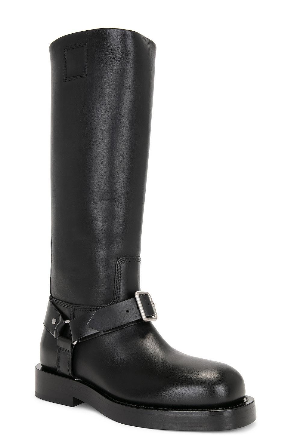 Womens Saddle Leather Knee-High Boots Product Image