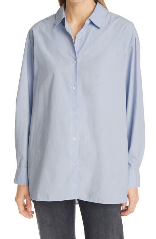 Nili Lotan Womens Yorke High/Low Poplin Shirt Product Image