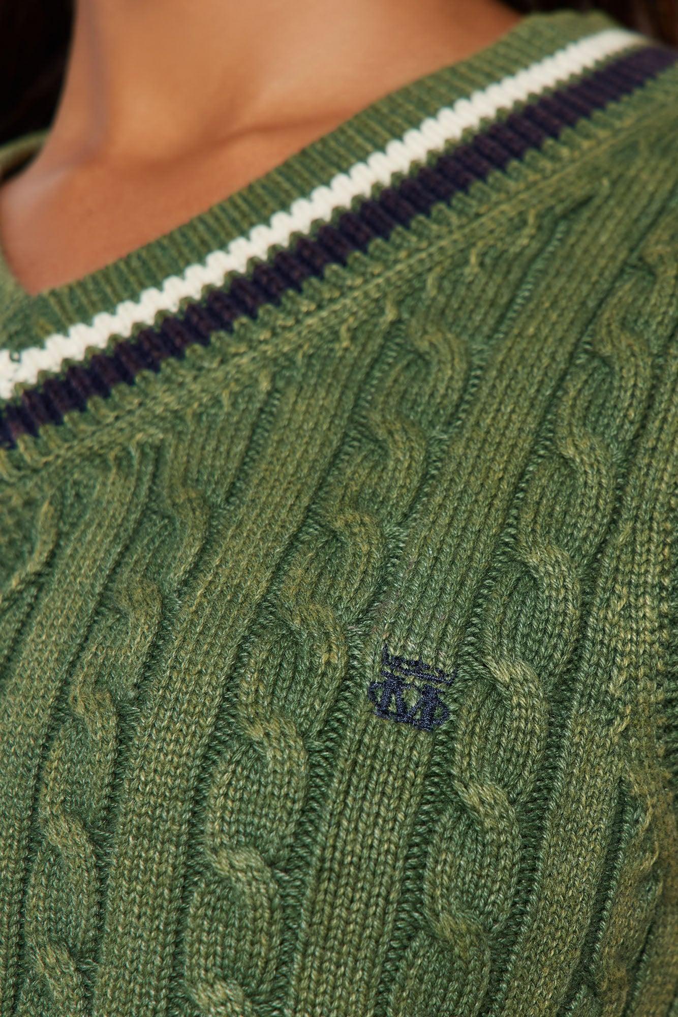 Last Class Washed Sweater Vest - Green/combo Product Image