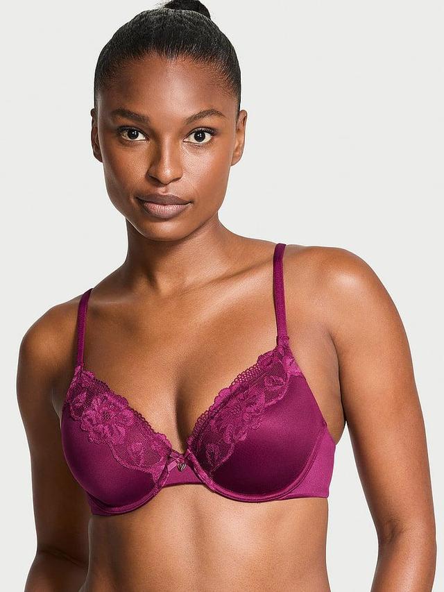 Lightly Lined Lace-Trim Full-Coverage Bra Product Image