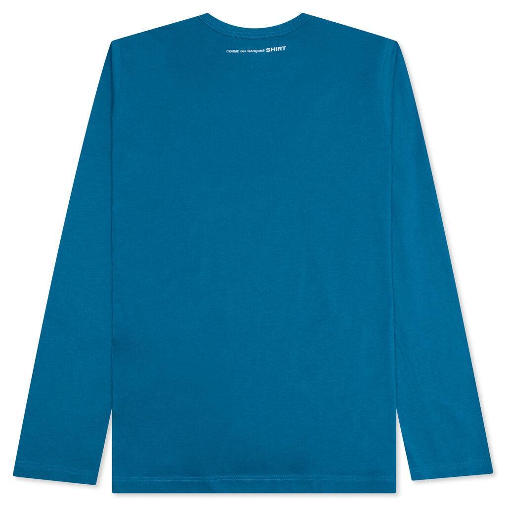 Back Logo L/S Tee - Blue Male Product Image