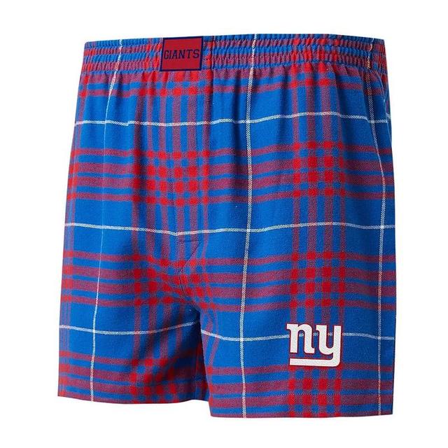 Mens Concepts Sport Royal/Red New York Giants Concord Flannel Boxers Product Image