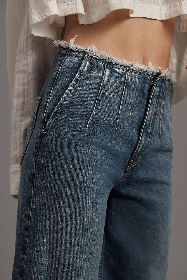 Hudson James High-Rise Darted Wide-Leg Petite Jeans Product Image