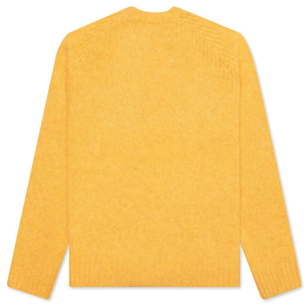 Crew Neck Knitted Sweater - Yellow Male Product Image