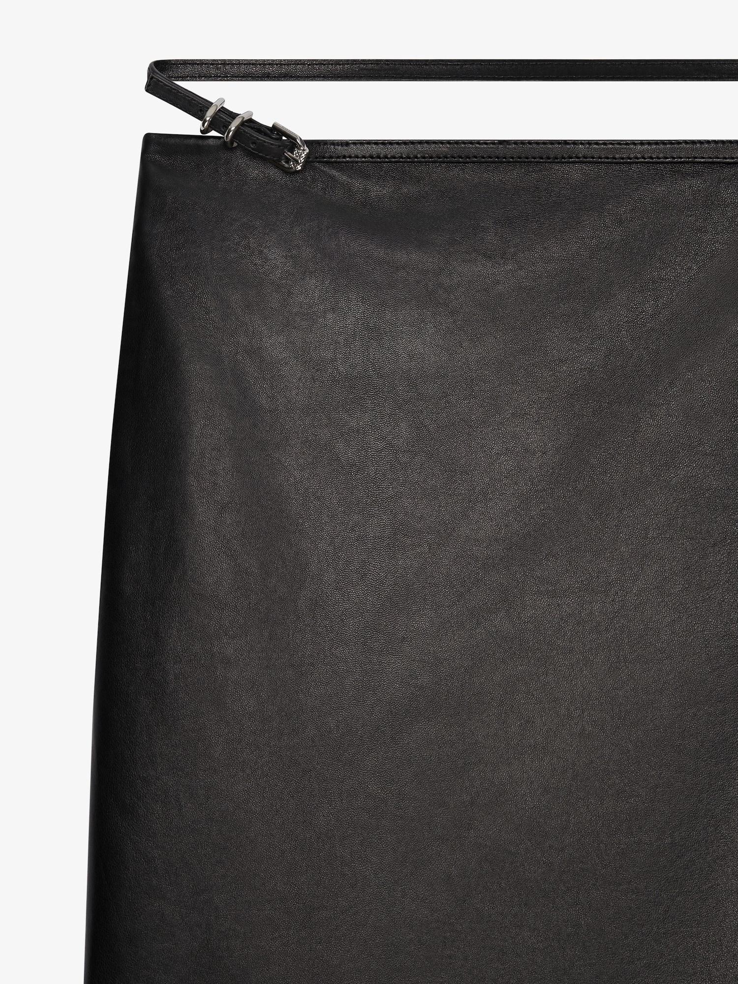 Voyou wrap skirt in leather Product Image