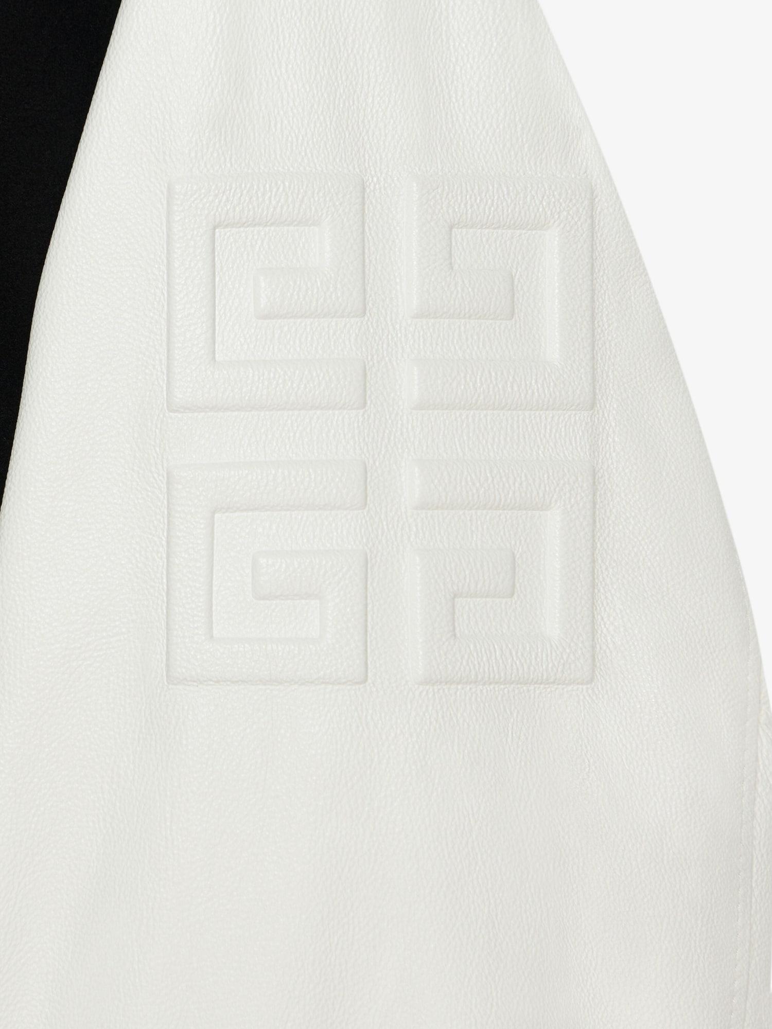 GIVENCHY cropped varsity jacket in wool and leather Product Image