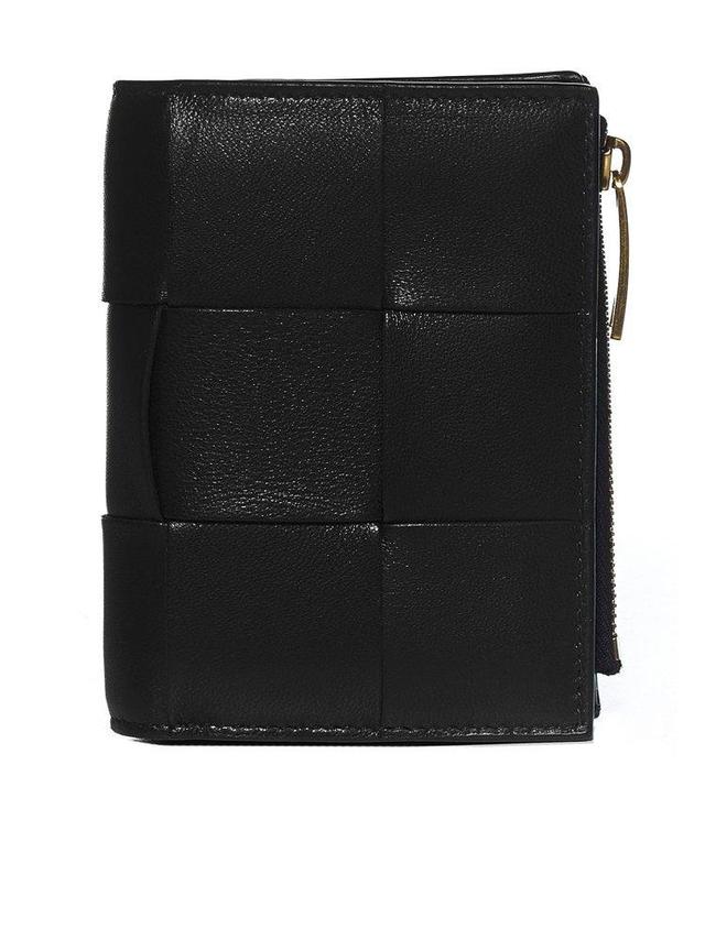 Intreccio Bifold Zip Wallet In Black Product Image