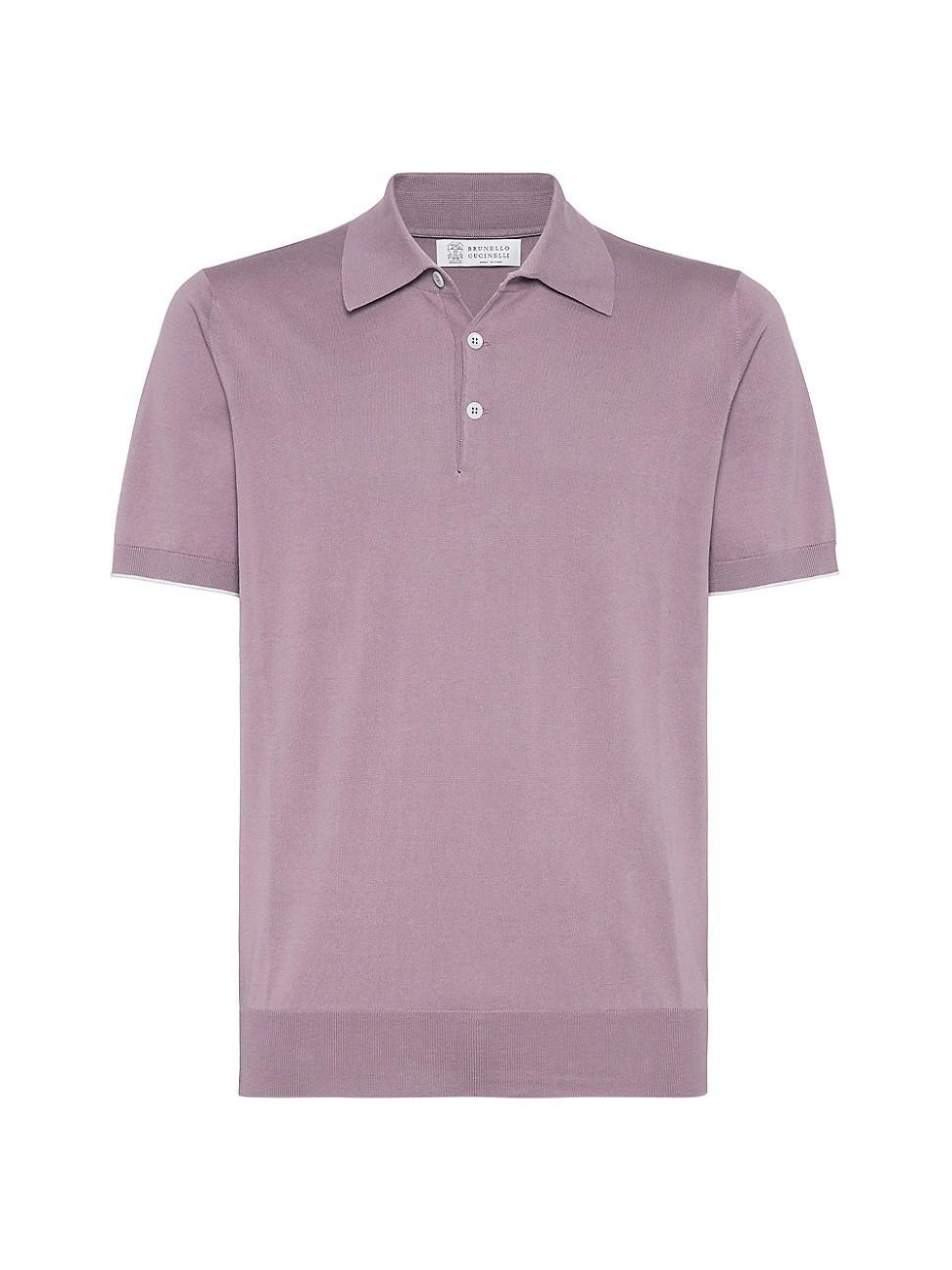 Mens Cotton Lightweight Knit Polo Shirt Product Image