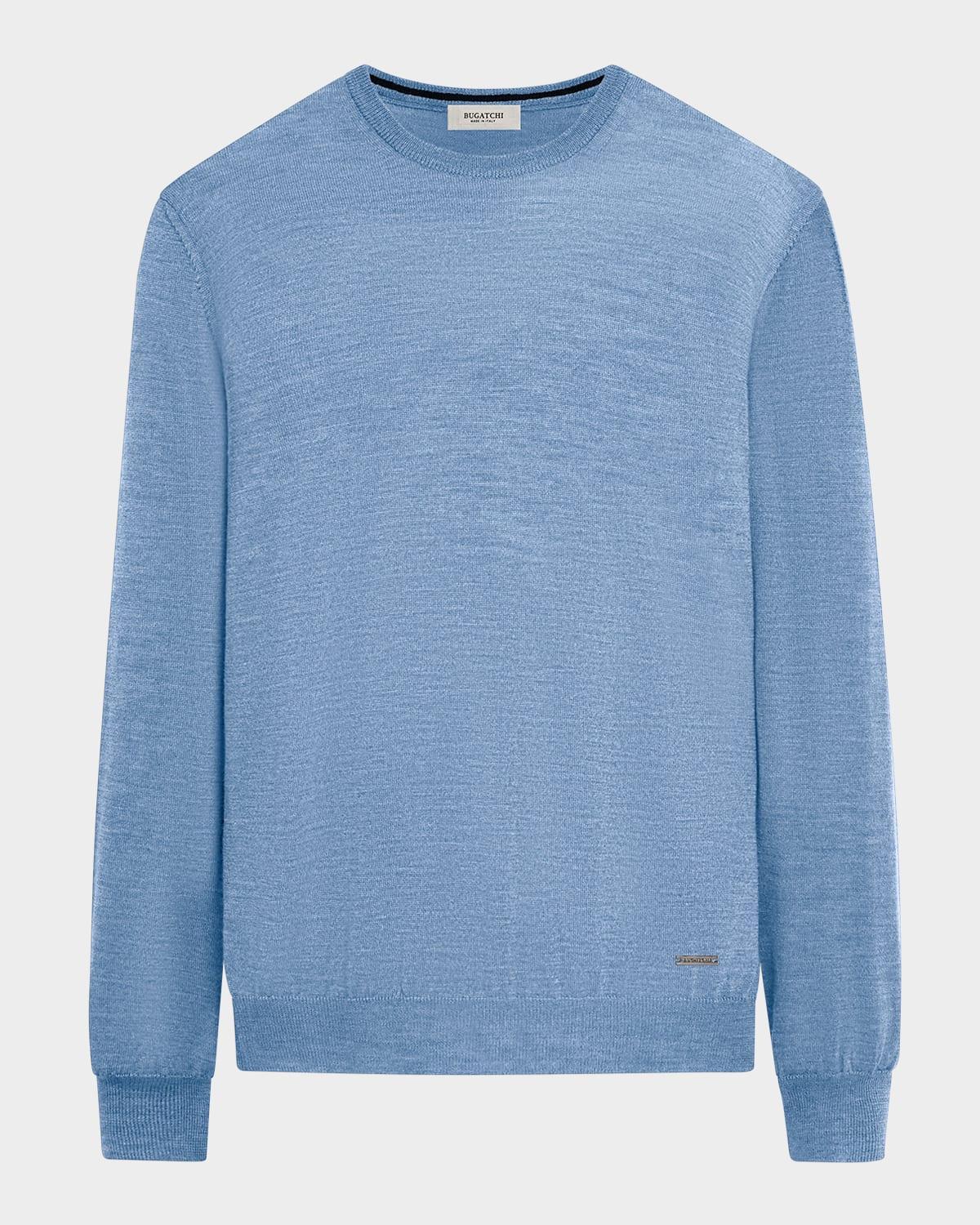 Mens Merino Wool Crewneck Sweater Product Image