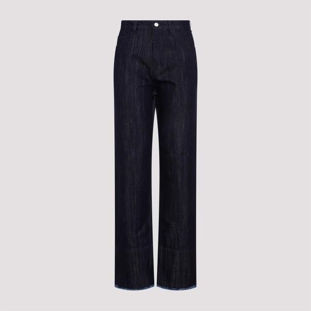 Indigo Frayed Jeans In Black Product Image