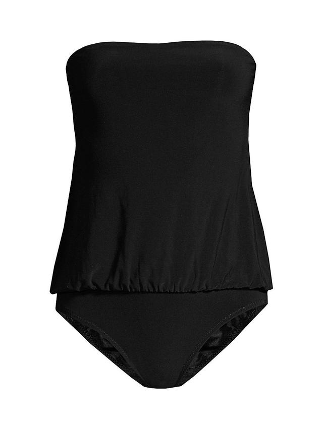 Womens Strapless Babydoll One-Piece Swimsuit Product Image