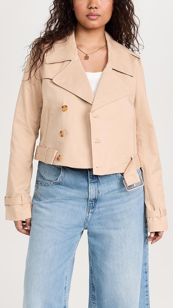 Good American Chino Crop Trench Coat | Shopbop Product Image