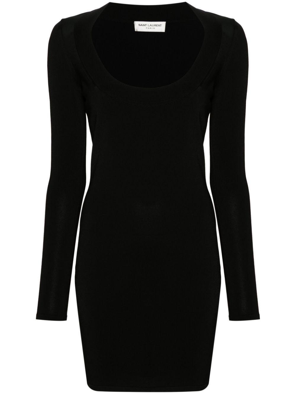 SAINT LAURENT Jersey Mini Dress In Black Product Image