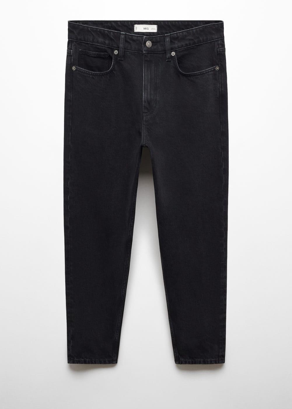 MANGO MAN - Tapered-fit jeans black denimMen Product Image