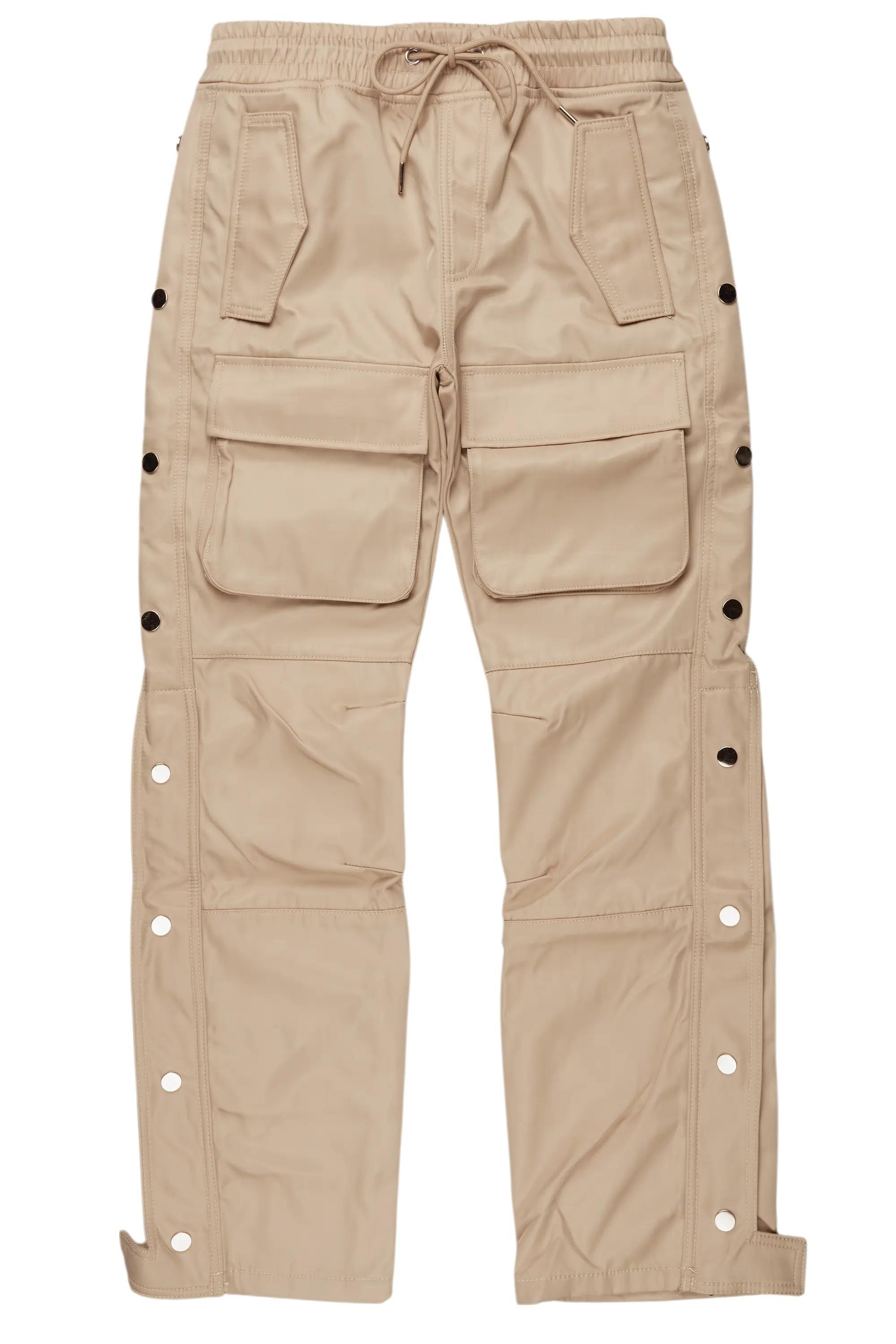 Yuri Beige Nylon Pants Male Product Image