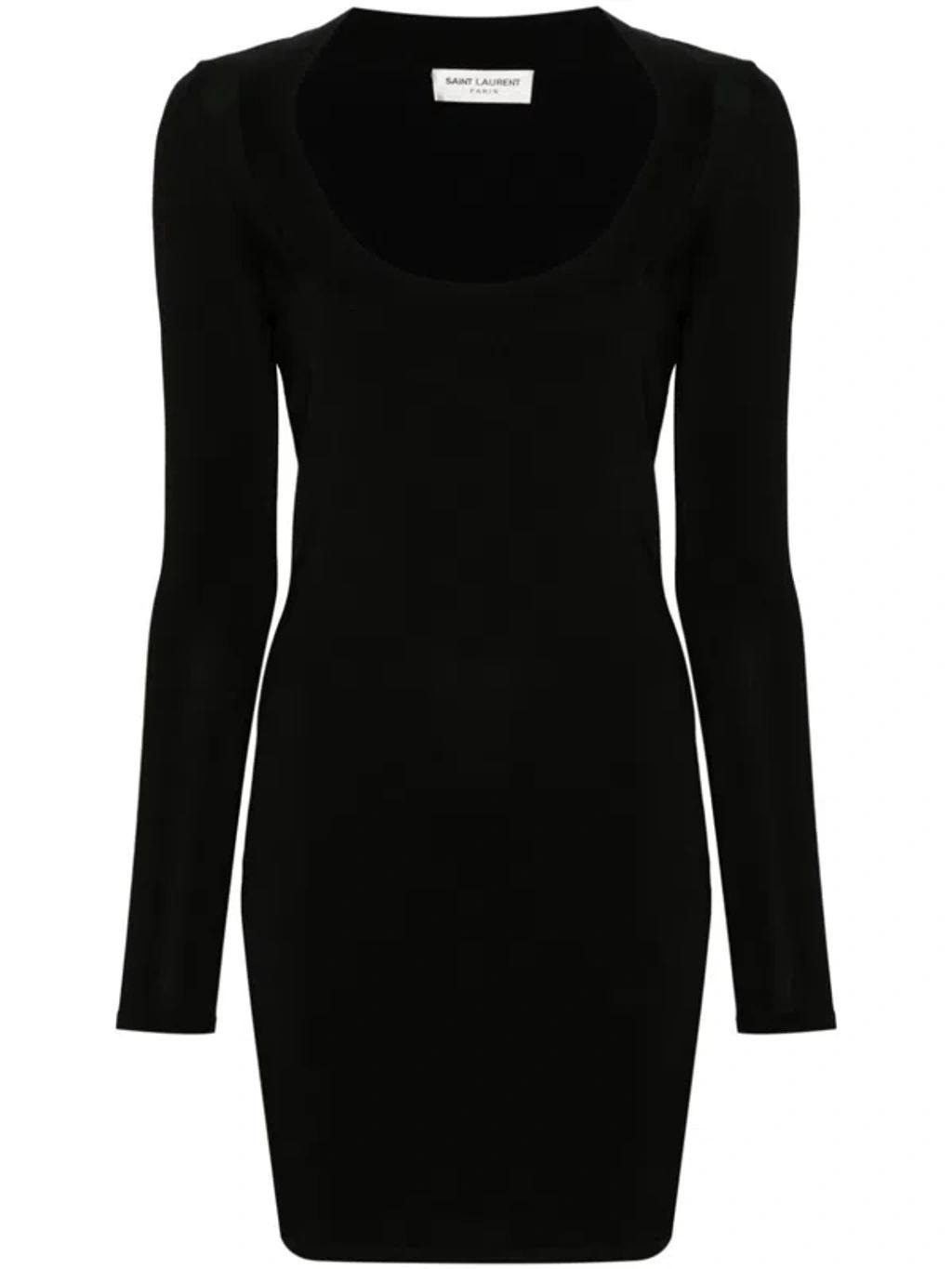 SAINT LAURENT Jersey Mini Dress In Black Product Image