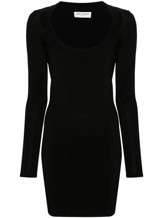 SAINT LAURENT Jersey Mini Dress In Black Product Image