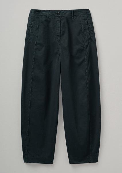 Kathe Flat Front Cotton Twill Pants | Slate Navy product image