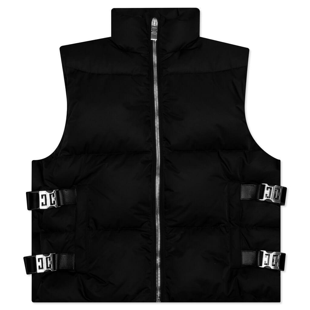 Sleeveless w/ Metallic Details Puffer Jacket - Black Male product image