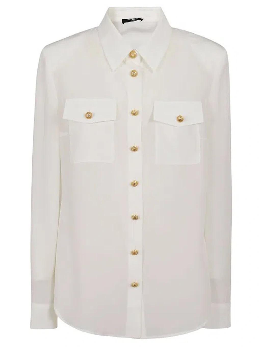 Pure Silk Shirt In White product image