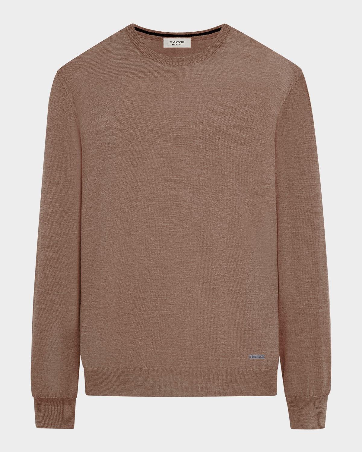 Mens Merino Wool Crewneck Sweater Product Image