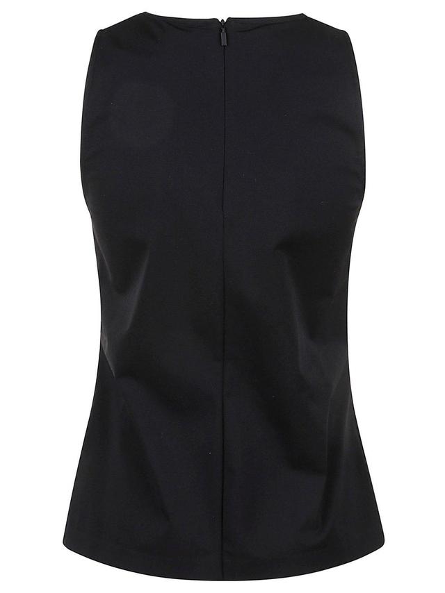 MAX MARA Crewneck Sleeveless Tank Top In Black Product Image