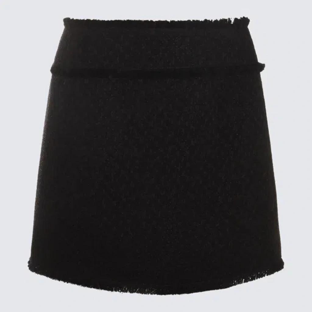 DOLCE & GABBANA Black Wool Skirt product image