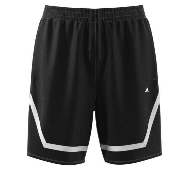 adidas Mens Pro Block Loose-Fit Basketball Shorts - Black Product Image