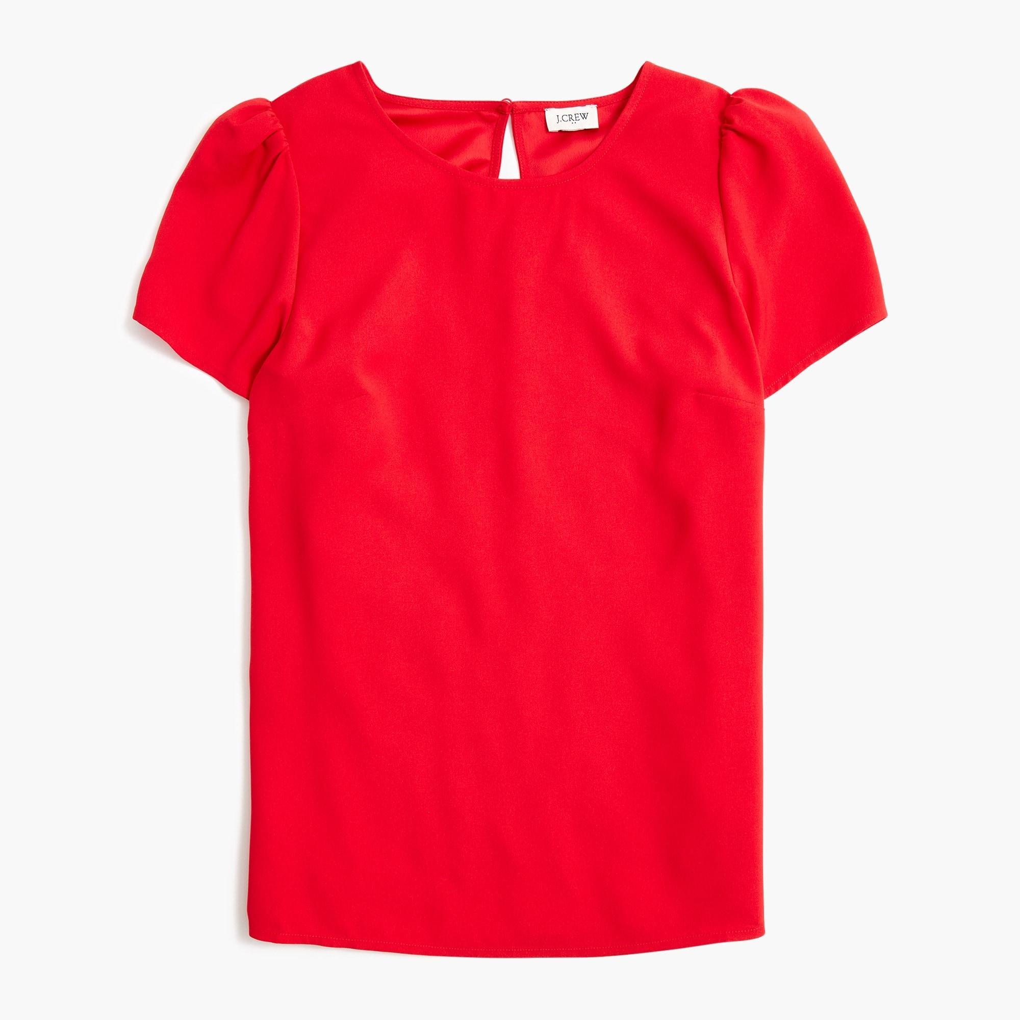 Short-sleeve crepe top Product Image