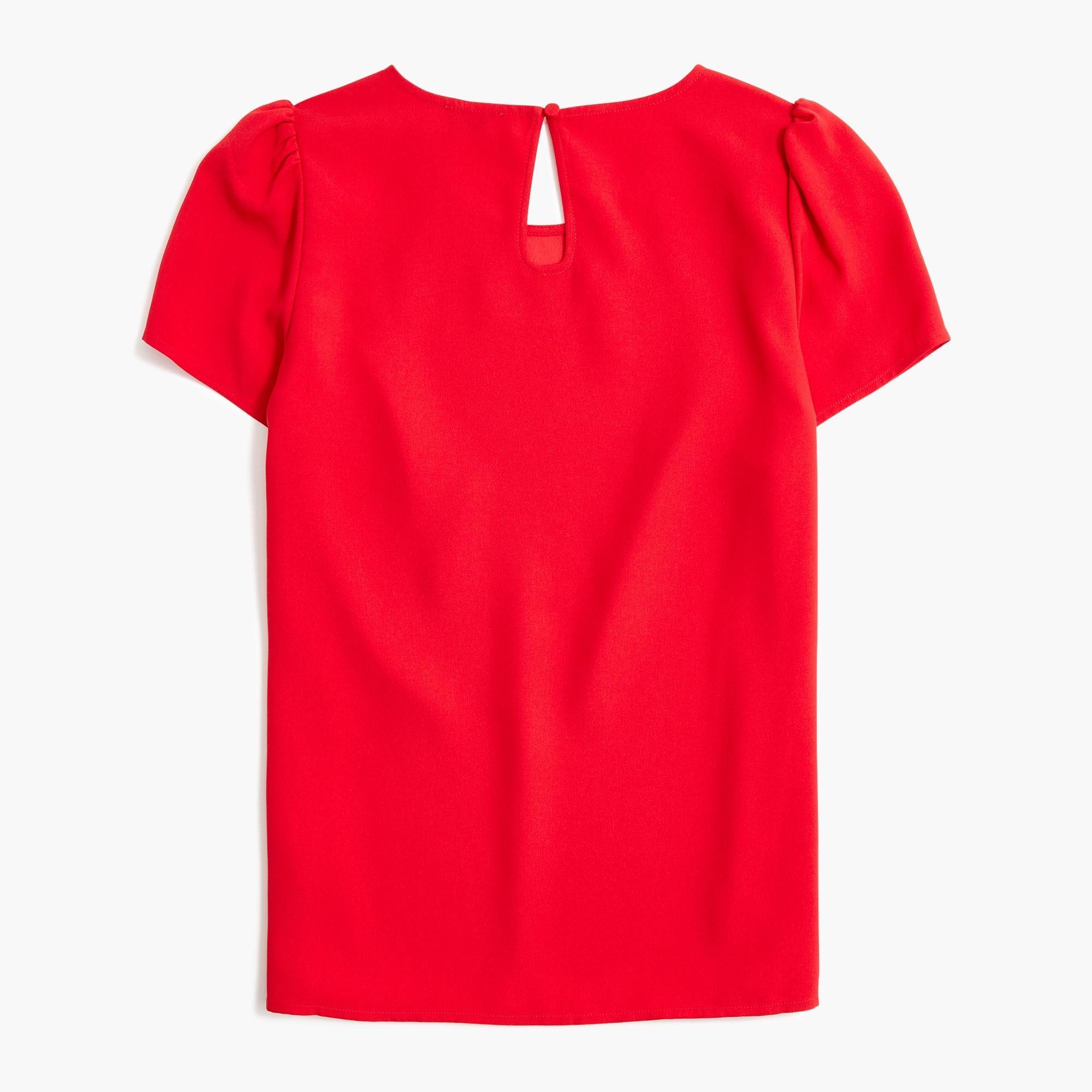 Short-sleeve crepe top Product Image