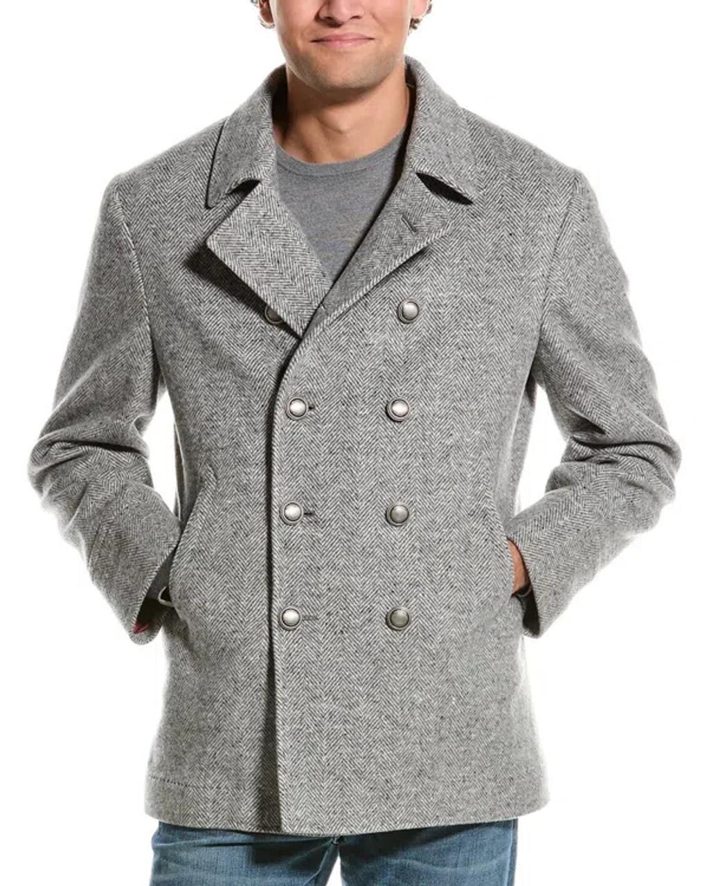 Wool & Cashmere-blend Jacket In Gray Product Image