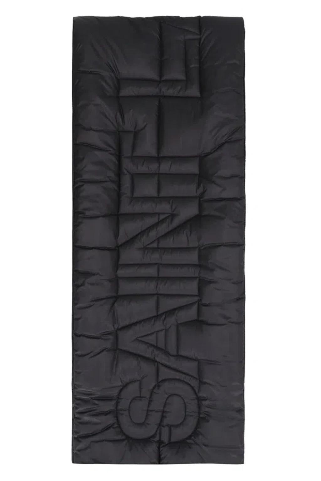 SAINT LAURENT Logo Quilted Scarf In Black Product Image