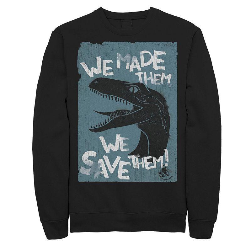 Mens Jurassic World Two We Made Them We Save Them Sweatshirt Black Product Image