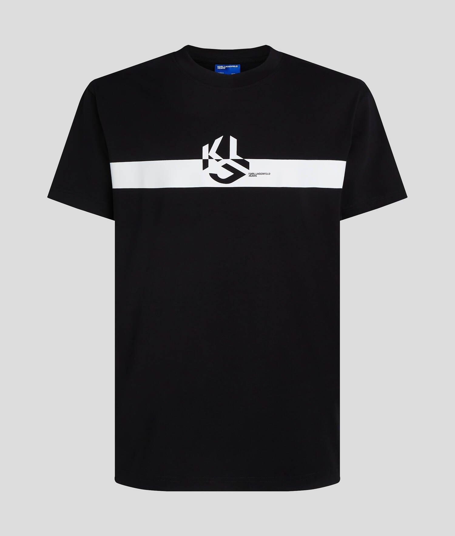 KLJ MONOGRAM STRIPE T-SHIRT Product Image