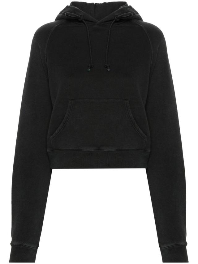 Timmy Cropped Hoodie In Black Product Image